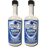 Ethanol Shield MARINE Fuel Stabilizer &amp; Preservative - 2 PACK (2-24 oz bottles) - Full Fuel Cleaner - Fuel Injector Cleaner - Removes Water- Protects Fuel System - Each bottle treats 240 gallons