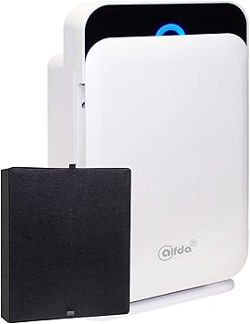 Alfda Alr300 Comfort Hepa Luftreiniger Alfdaantismoke Spezialfilter Gegen Geruche Schadliche Gase Ionisator 330 M H Bis 60 M Leise Nur 17db A Im Sleep Modus Energiesparend Automatik Modus Amazon De Baumarkt