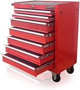 US PRO Red Steel Tool Chest Roller Cabinet 7 Drawers Work Storage Box view 8