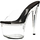 WUXIN H&P Women's 7 in Platform Sandal Heels,Sexy Stiletto Pole Dance Exotic Shoes 17 cm