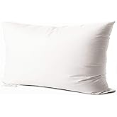 EDOW Luxury Throw Pillow Insert, Soft Fluffy Down Alternative Polyester Square Form Decorative Pillow Insert,Sham Stuffer,Cotton Cover for Sofa, Couch,Bed and Car. (White, 12x20)