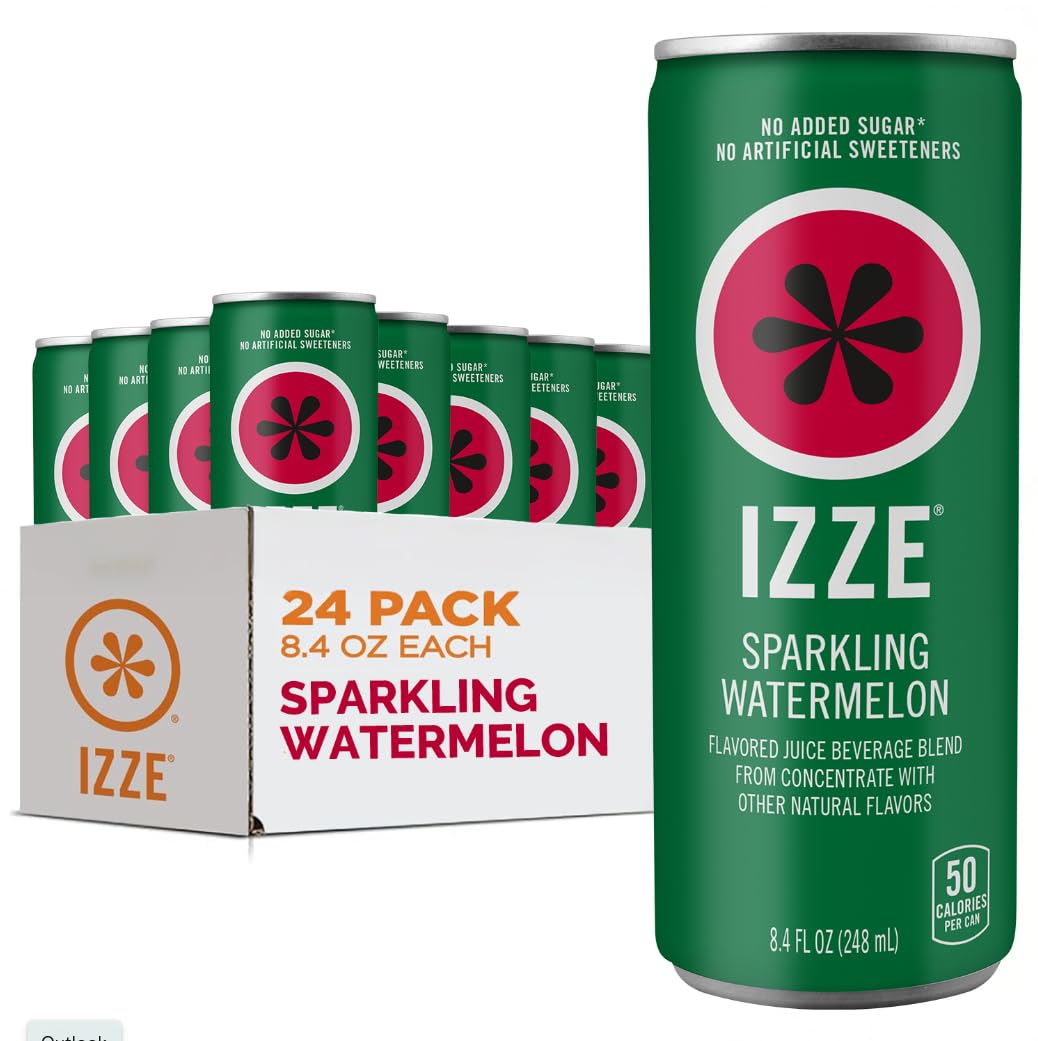 Photo 1 of ***EXPIRATION: JAN. 02, 26***IZZE Sparkling Juice Beverage Blend, Watermelon, No Sugar Added, 8.4 FL OZ, 24 Cans