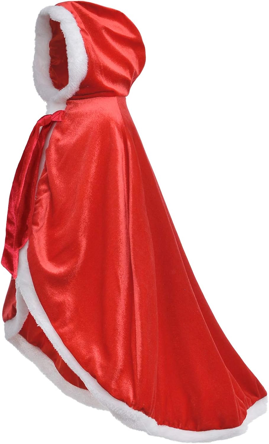 Party Chili Fur Princess Hooded Cape Cloaks Costume for Girls Dress Up 2-12 Years