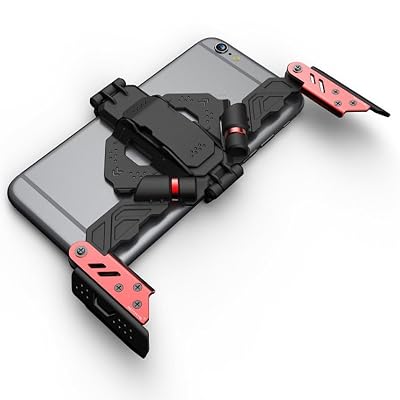 Crab Smartphone Kickstand with Foldable Joystick for Gaming,Multi-angle Desktop Holder for iPhone 6 Plus/6s Plus/7 Plus/8 Plus(Mech Red)