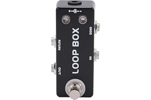 SPYMINNPOO Electric Bass Guitar Loop Effect Mini Pedal True Bypass Metal Black LED Indicator