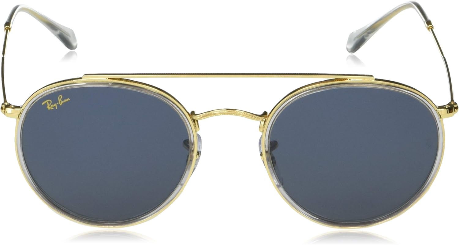 Ray-Ban Unisex-Adult RB3647N Double Bridge Sunglasses, Black/Grey, 51 mm: Shoes