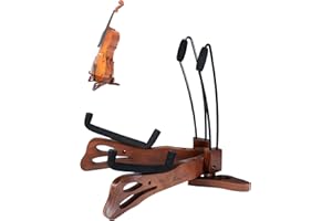 Musbeat Cello Stand with Bow Holder, Butterfly-Shape Floor Stand with Padded Foam, Handcrafted Cello Rack Fits 1/2, 3/4, 7/8, 4/4 Full-Size and Guitar, Instrument Holder for Home and Studio Display