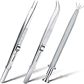 Honoson 3 Pack Diamond Tweezers Set - Gem Stone Jewelry Locking Stainless Steel Claw Holder, Beads Ball Grabber, Jewelers Pic