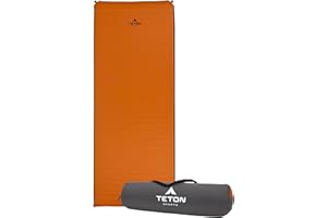 TETON SPORTS Teton Self Inflating Sleeping Pad, Inflatable Camping Sleeping Pads, Compact Mat for Camping, Backpacking, and Hiking.