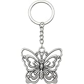Butterfly Keychain, Elegant Hollow Wings Bag Charm, Delicate Butterfly Purse Charm Key Chians for Women Girls, Cute Key Chain Gift for Handbag, Backpack, Car Keys