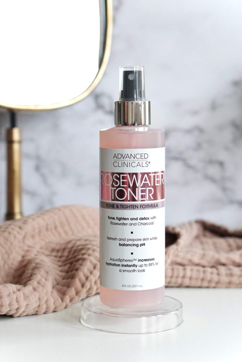 advanced clinicals rosewater toner