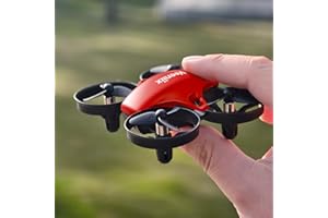 Veeniix V995 Red Mini Drone for Kids and Beginners,Indoor RC Quadcopter Plane with 3D Flips, 360° Rotation, Circle Fly, Auto Hover, Headless Mode, 21Mins 3 Batteries, Gift for Boys and Girls