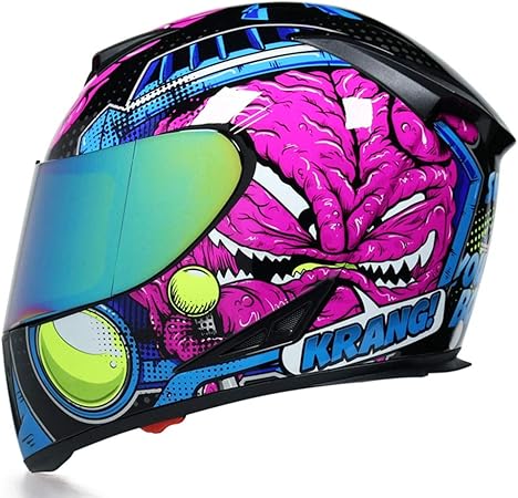 Amazon 女性 用 のフルフェイスﾍﾙﾒｯﾄ モトクロス ダブルシールドオートバイヘルメット クラッシュヘルメットフルフェイス フルフェイス のオートバイ用ヘルメット フルフェイス 車 バイク