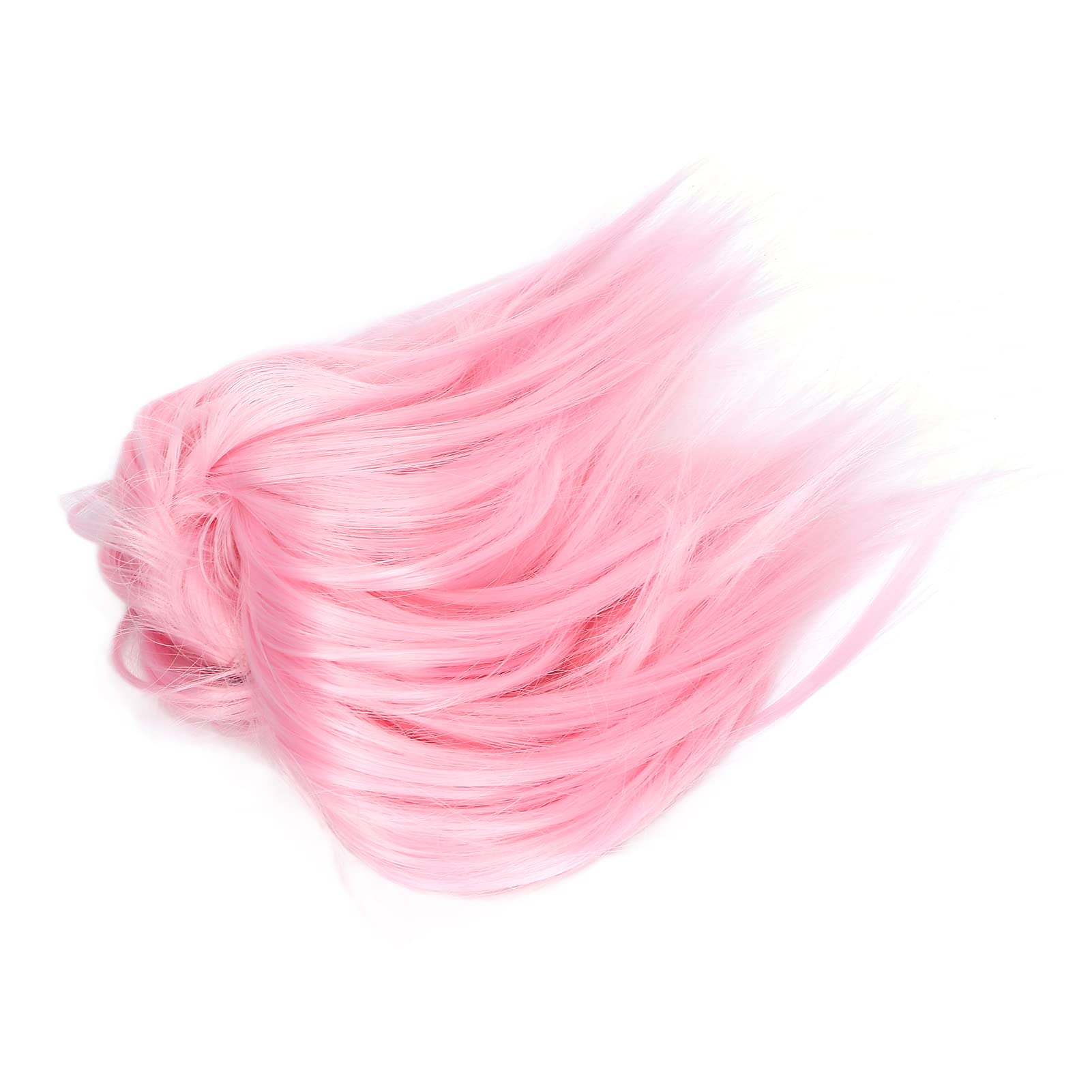 Updo Messy Bun, Brown Easy Care Nature Fake Ponytail Hair Bun Messy Hair Bun Scrunchie for Photograph for School for Girl (Q17-Light Pink#)