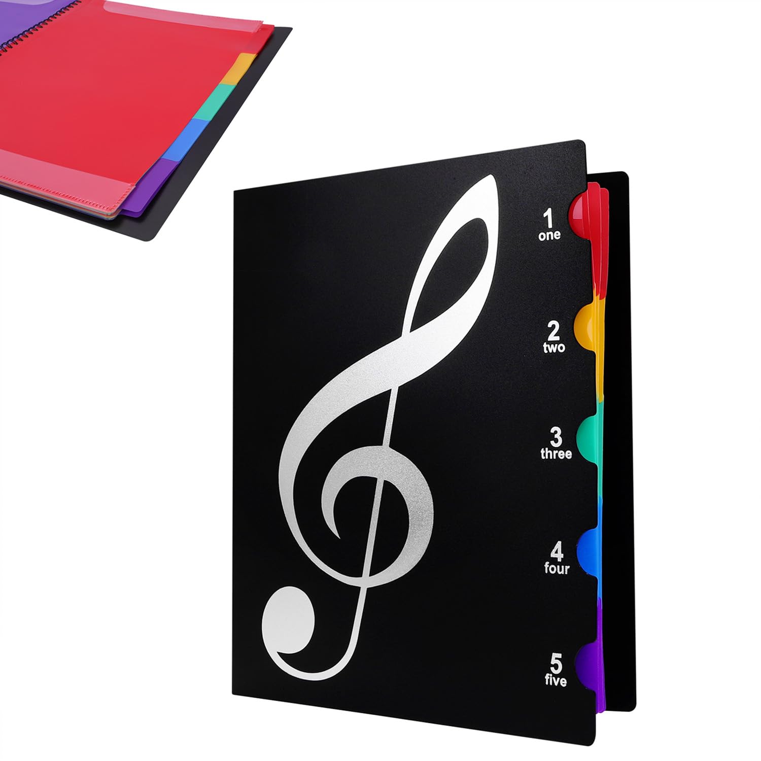 A4 Music Expanding File Folder 20 Pockets A4 Waterproof Project Sorter Music File Dividers Plastic Document Organizer Piano Music Score Folder with Colorful Labels for Home School Art
