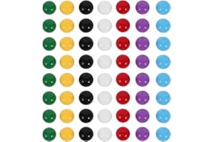 Ciieeo 70pcs Colorful Plastic Marbles 10mm Counting Balls, Educational Math Probability Learning Tools, Solid Color Round Sph