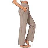 PINSPARK Wide Leg Yoga Pants Women High Waisted Workout Pants UPF 50+ Drawstring Sweatpants with 4 Pockets