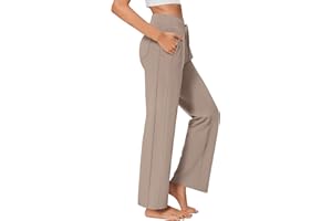 PINSPARK Wide Leg Yoga Pants Women High Waisted Workout Pants UPF 50+ Drawstring Sweatpants with 4 Pockets