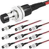 DaierTek Mini Momentary Push Button Switch 1A 250VAC Small Pushbutton Switch Normal Open (NO) Pre-Wired Contact Switch SPST S