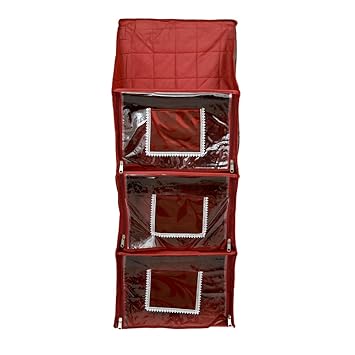 Baby Almirah Hanging Four Cabinet For Kids Maroon Nitting Ki3512