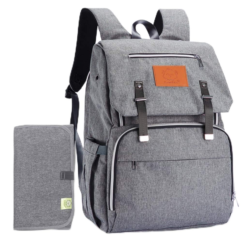 KeaBabies Diaper Bag Backpack, Waterproof Multi Function Baby Travel Bags (Navy Blue)