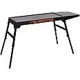 Blackstone 5477 XL 17" and 22" Tabletop Griddle Stand, Adjustable Prep Table with Folding Legs and Side Shelf, Powder Coated Steel, Black