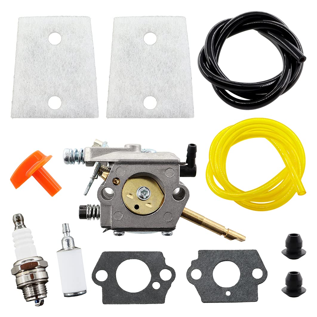 MCHNIC Carburetor with Petrol Hose Air Filter for Stihl H24D FS48 FS52 FS56 FS62 FS66 FS81 FS86 FS106 Brush Cutter Replaces Walbro WT-45-1, 4126 120 0600