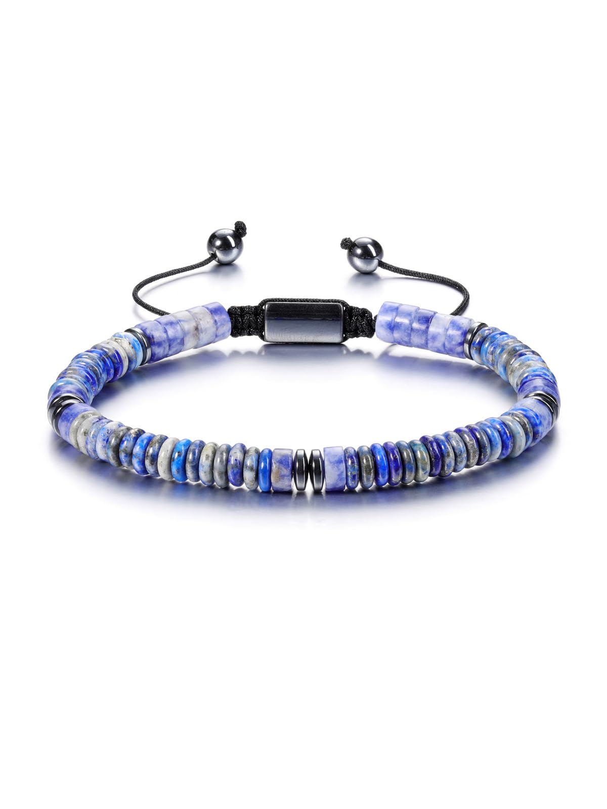 JSDDE Healing Crystals Bracelet Adjustable Lapis Lazuli Crystal Stone Bracelets for Men and Women