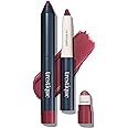 TRE'STIQUE Matte Lip Crayon, Matte Lipstick With Built-in Lip Gloss Balm, 2-in-1 Lip Liner Set With Lip Crayon and Lip Balm, Lipstick and Lip Gloss Kit (Belize Bordeaux Refillable)
