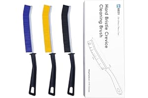 JHBEEY Crevice Cleaning Brush, 3Pcs Hard Bristle Crevice Cleaning Brushes for Household Use, Gap Cleaning Brush, Crevice Brush to Scrub and Clean, Toilet Cleaner Brush, Grout Cleaner Brush