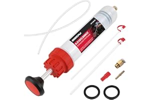 200CC Automotive Fluid Extractor Syringe Pump with Long Hose and Extension Tubes, Oil Extractor Fluid Pump Oil Evacuator and 