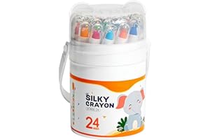 Oil Pastel Set - Water-Soluble Paint Pastels, 24 Color Funny Water Soluble Blendable | Retractable Pastel Markers for Kids | 