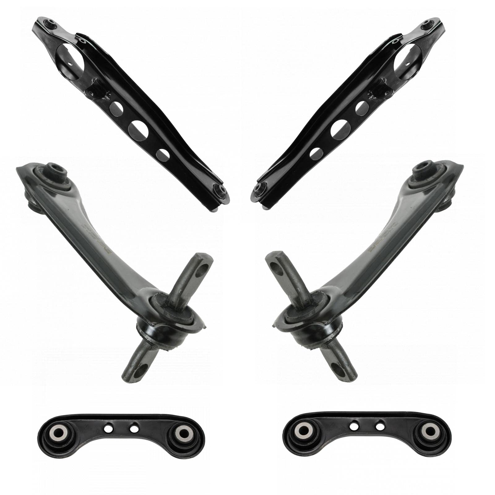 TRQ Rear Control Arm Set Compatible with 1997-2001 Honda CR-V Image TRQ Rear Control Arm Set Compatible with 1997-2001 Honda CR-V Image