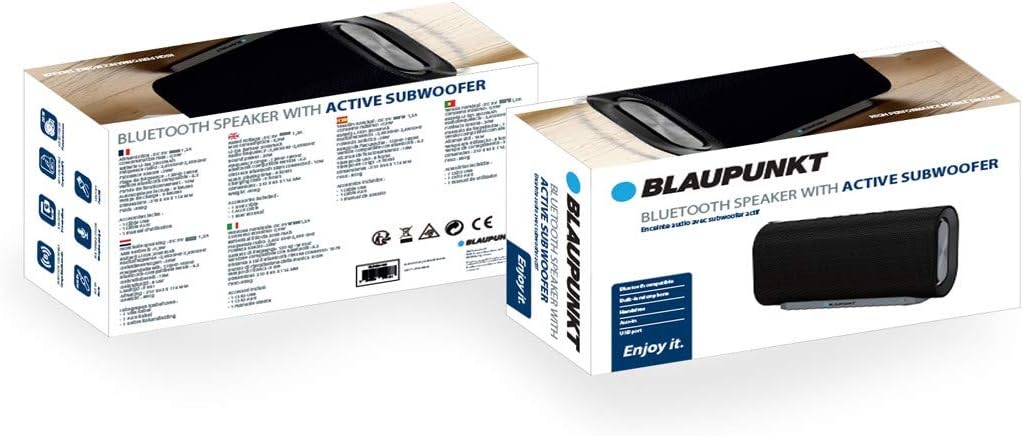 blaupunkt bluetooth speaker with active subwoofer