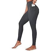 Ewedoos Compression Leggings with Pockets for Women Tummy Control Leggings No Front Seam Workout High Waisted Yoga Pants Gym