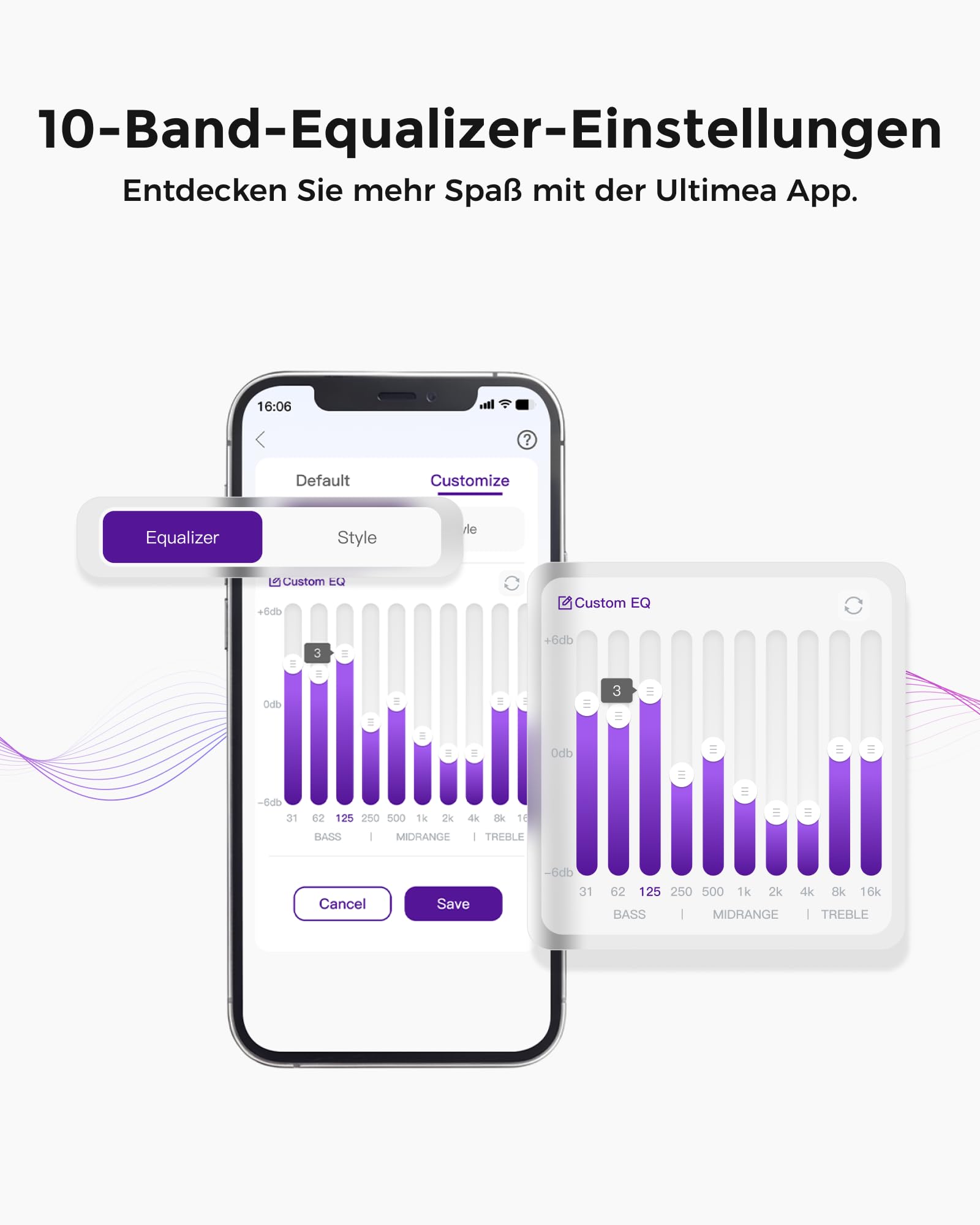 ULTIMEA 2.1 Soundbar für TV Geräte mit integriertem Subwoofer, APP-Steuerung, 132W All-in-One PC Soundbar für Gaming, TV Lautsprecher mit Verstellbarem Bass, Bluetooth® 5.4, Opt/AUX, Poseidon M20 Pro 8