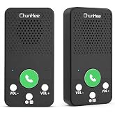 ChunHee Wireless Intercom System for Home, Call-and-Answer Full-Duplex Talk, One-Touch Calling for Seniors and Family, Rechargeable, No WiFi, 2 Pack