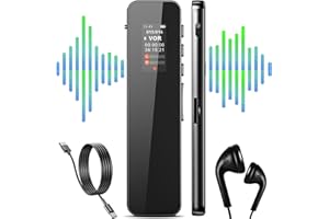 EAKKOR Digital Voice Recorder-68GB Voice Activated Recorder with Playback,Ultra-Thin Tape Audio Recorder,Portable Recording Devices for College Lecture with Password