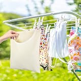 Vicloon Hanging Peg Bag with Hook, 30x26cm, Durable Canvas Clothespin Organizer view 6