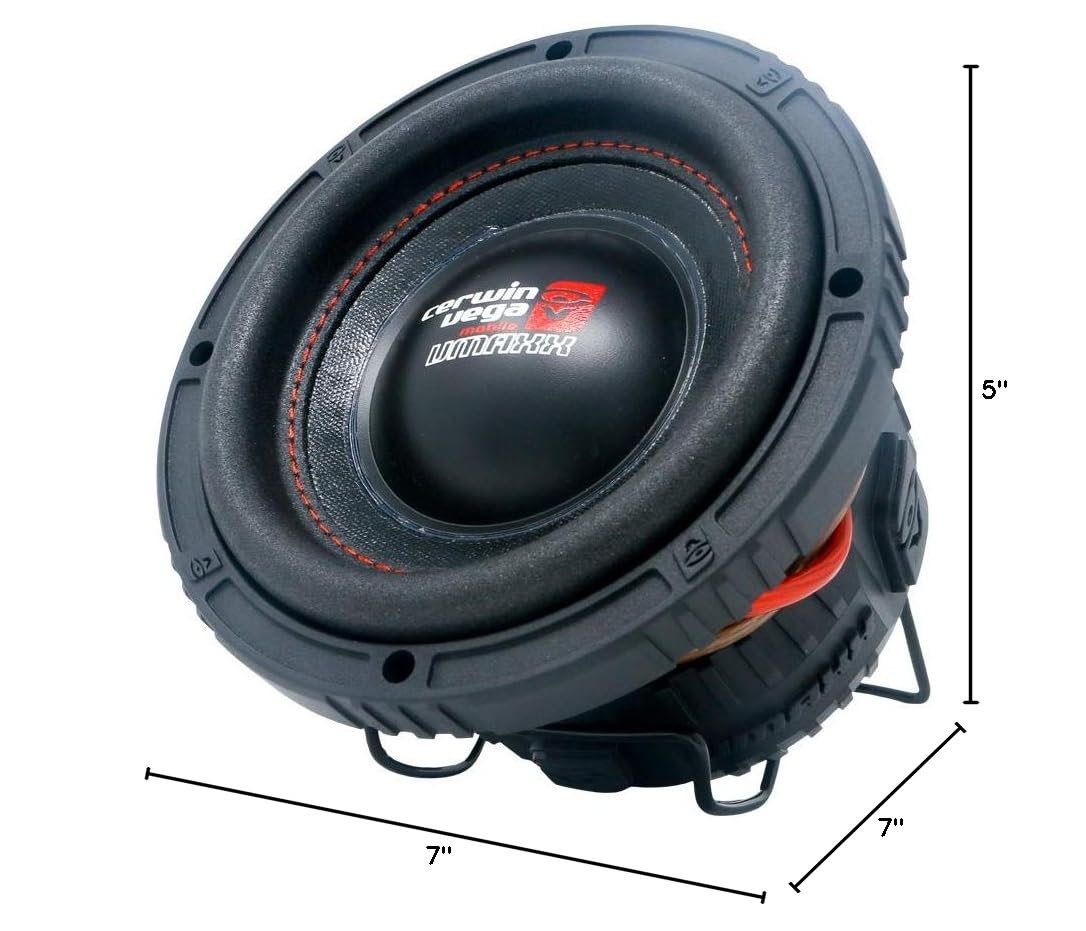 Cerwin-Vega! VMAX65D4 6.5” 4Ω 400W Dual Voice Coil Car Audio Subwoofer Black