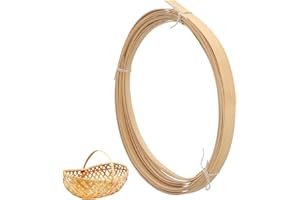 NOLITOY Natural Bamboo Rattan Strips for Diy Crafts 3 Rolls Total 118.11 Inch Handmade Weaving Material for Basket Making and