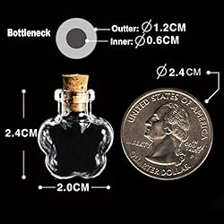 MIGK 24pcs Small Mini Glass Jars Bottles with Cork