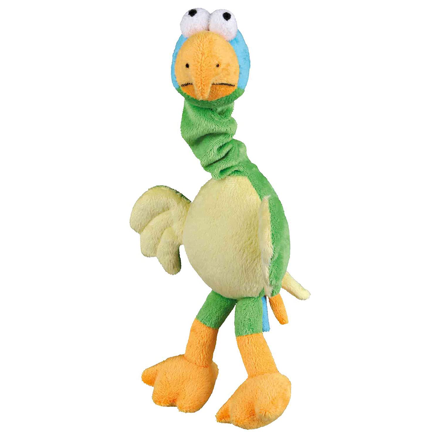 TRIXIE Soft Plush Bird Dog Toy - 30cm, Squeaky Dog Toy for Large & Small Dogs - 35968
