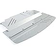 HECASA Engine Splash Shield Compatible with 2007-2015 Infiniti G35 G37 Q40 Q60 2009-2019 Nissan 370Z Under Tray Cover Skid Plate Silvery Aluminum