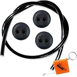 Joint Réservoir Carburant 2 Trous - Pour Débroussailleuse, Taille-haie - Caoutchouc Noir - Diam. 20/24 Mm - Lot De 6