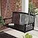 Coral Coast Coral Coast Pleasant Bay Curved Back Painted Porch Swing, Black, Painted Wood, 4 ft.
