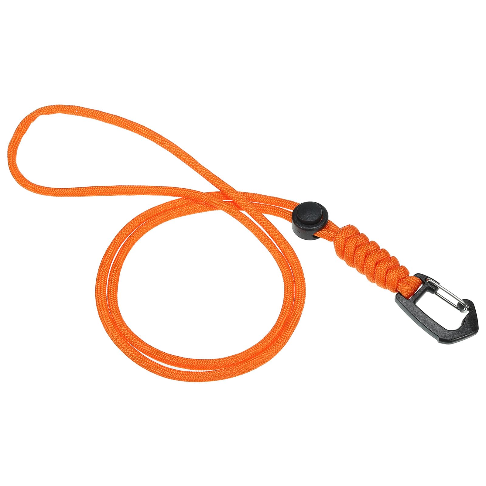 PATIKIL Badge Lanyard 18.8 Inch, Necklace Keychain Cord Metal Clasp Hook Ring Strap for Keys Whistle ID Card Badge Holder, Orange