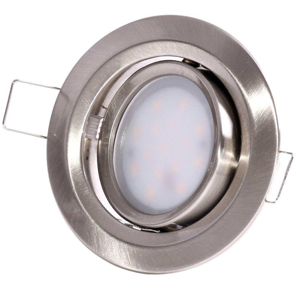 Paulmann 93866 Premium Recessed Light Set Coin Slim Round swiveling LED 1x6.8W 2700K 230V 51mm br Iron/Aluminium