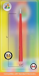 Ner Mitzvah Colorful Chanukah Candles 44 Count 4" Standard Size Multicolor view 2