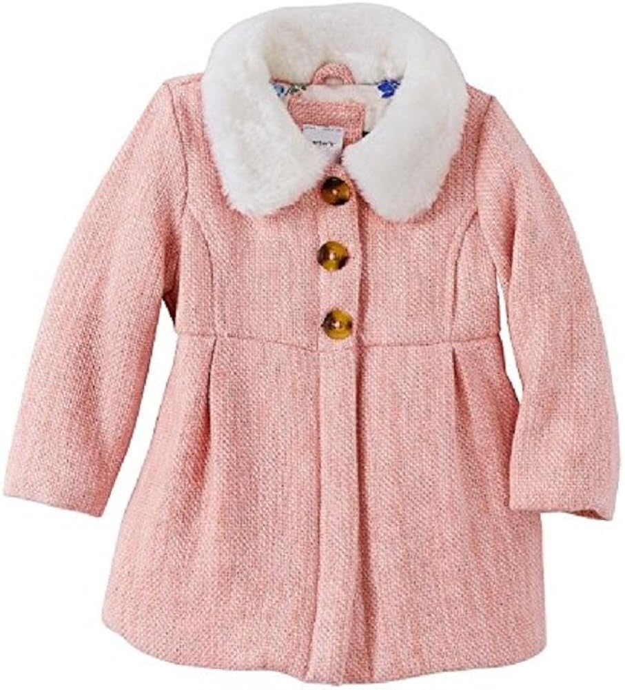 Carter's Baby Girls Dress Coat Jacket w/Faux Fur Collar